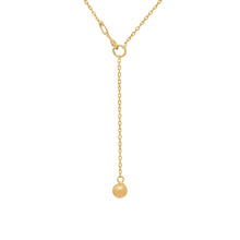 Gold adjustable chain with a single ball end