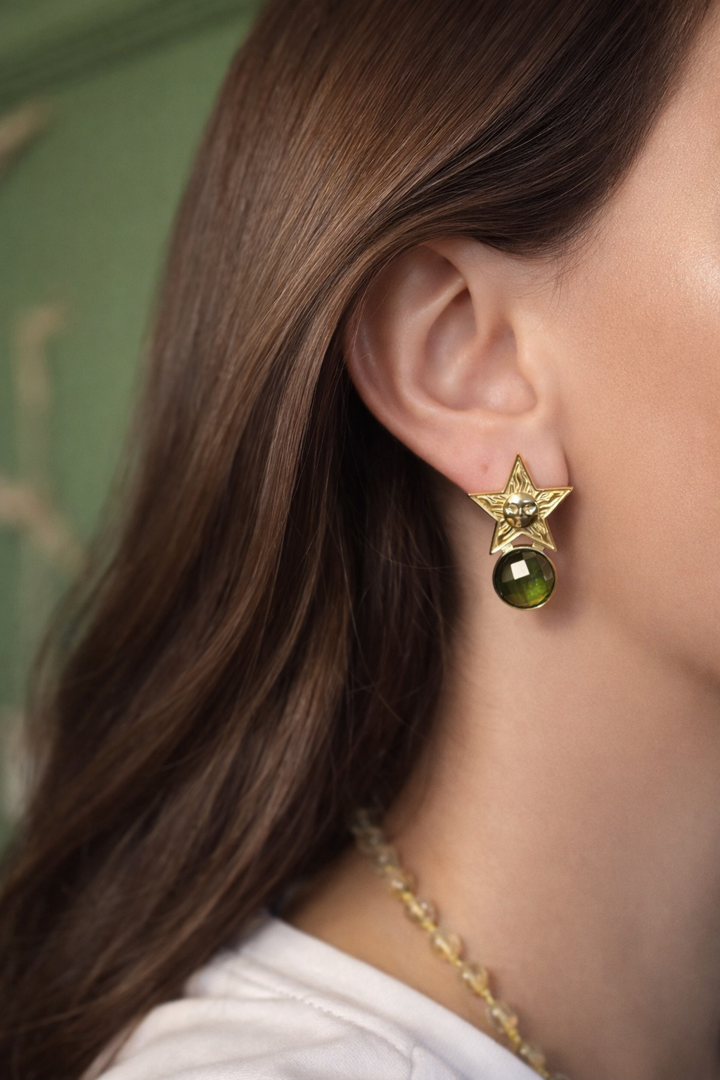 Starseal × Diamond-Cut Zircon Earrings