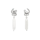 silver serpent_sun_shaped_earrings_with_pearl_drops