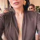 Sun Shines Necklace by THENUM, worn – sun pendant necklace in gold micron-plated 925 sterling silver