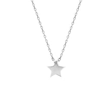 Star-shaped pendant necklace on a white background