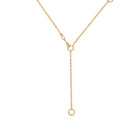 Gold adjustable chain on a white background